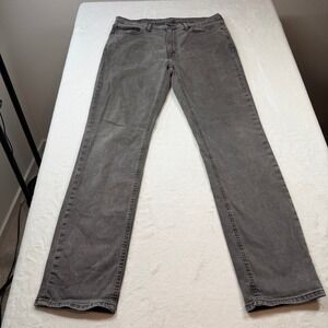 Levi's 511 Slim Fit Mens W36 L36 Grey Good Distressed Denim Jeans 18181-0219
